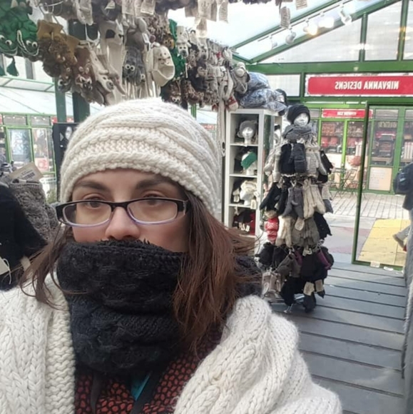 🌹 Luxurious Merino Triple Braid Off-White Slouch - Picture 3 of 3